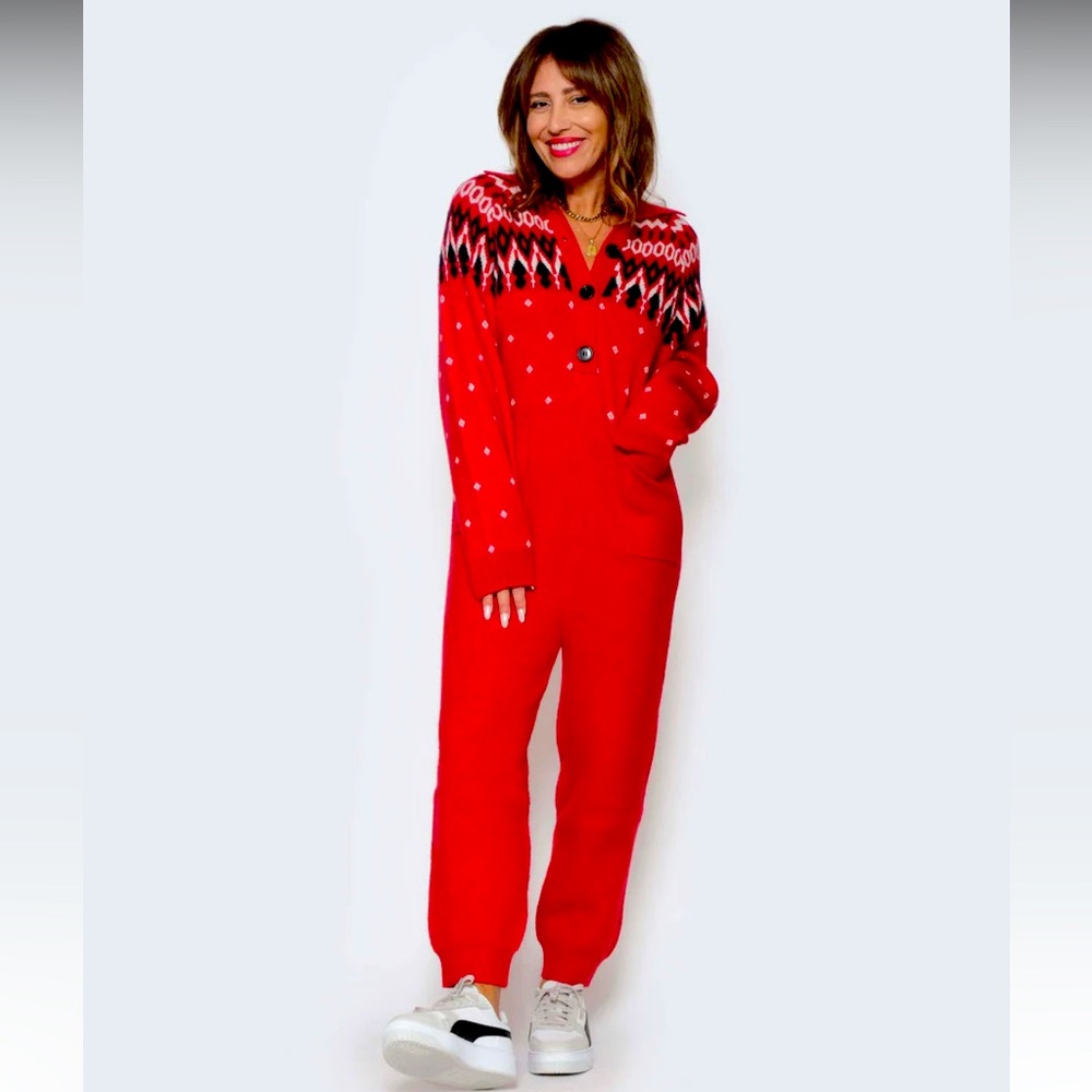 Smash & Tess Fair Isle Jumpsuit Size XS/S